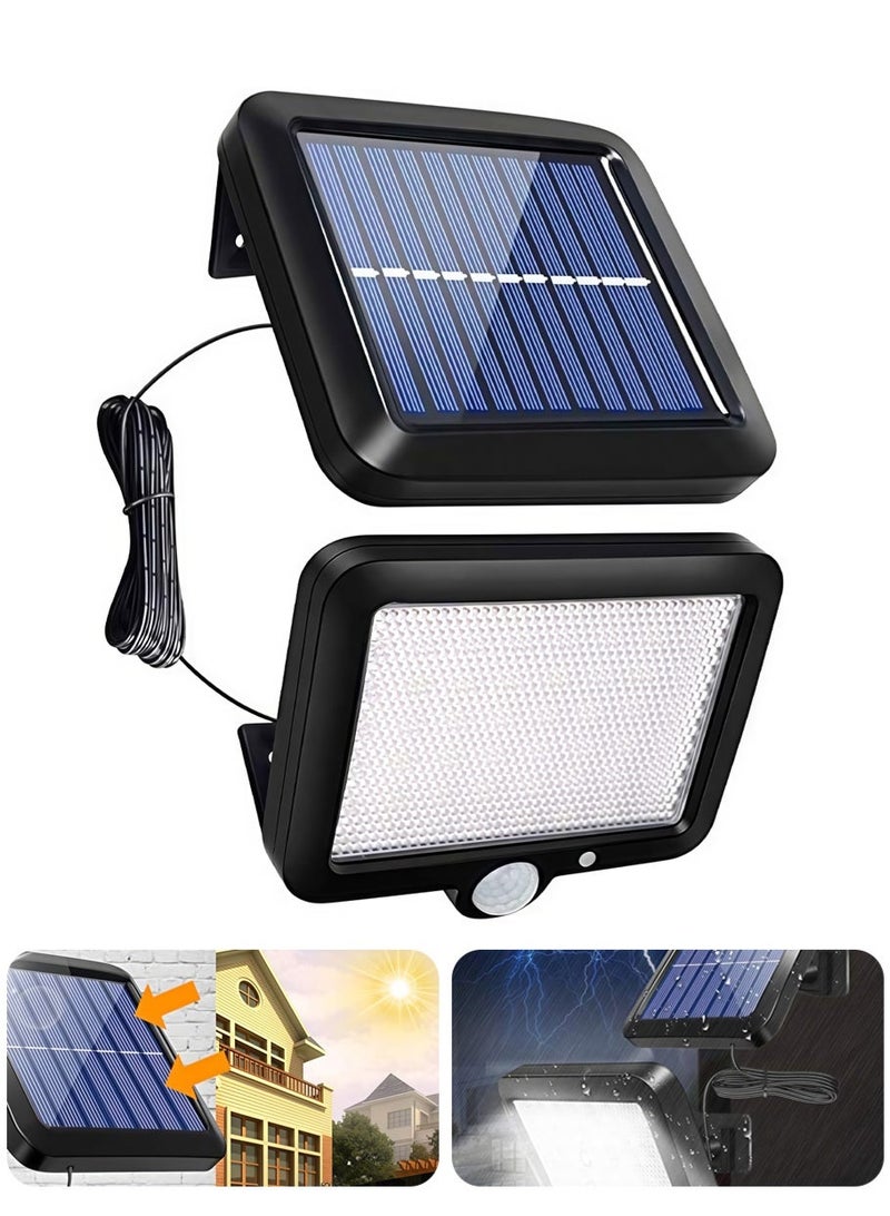 ليون هوم كشاف LED شمسي مع مستشعر حركة، مقاوم للماء IP65، زاوية إضاءة 120 درجة، للحديقة والأماكن الخارجية - Image 1