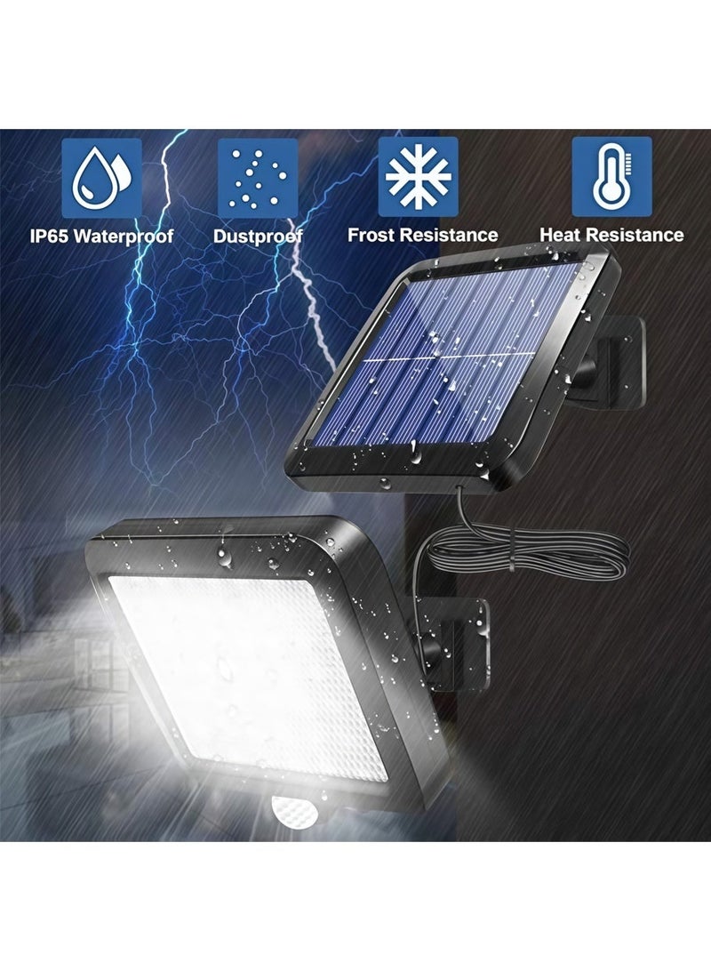 ليون هوم كشاف LED شمسي مع مستشعر حركة، مقاوم للماء IP65، زاوية إضاءة 120 درجة، للحديقة والأماكن الخارجية - Image 2
