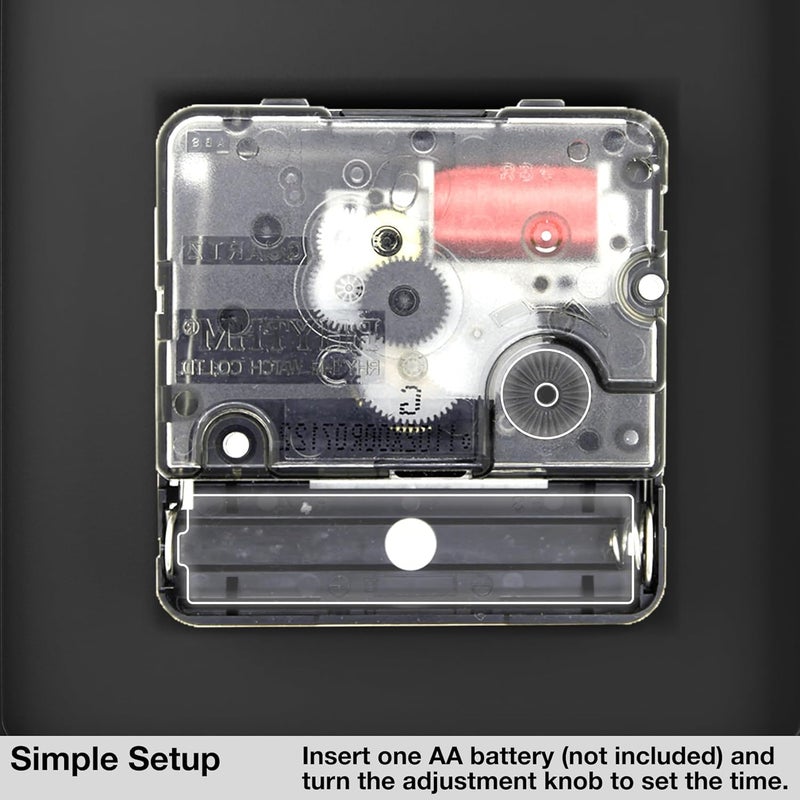 Driini Modern Mid Century Desk & Shelf Clock (Black Rose Gold) - Battery Operated with Silent, Analog Movement – Small Tabletop Clocks for Office – Perfect for Mantle, End Table, Desktop or Nightstand - Image 5