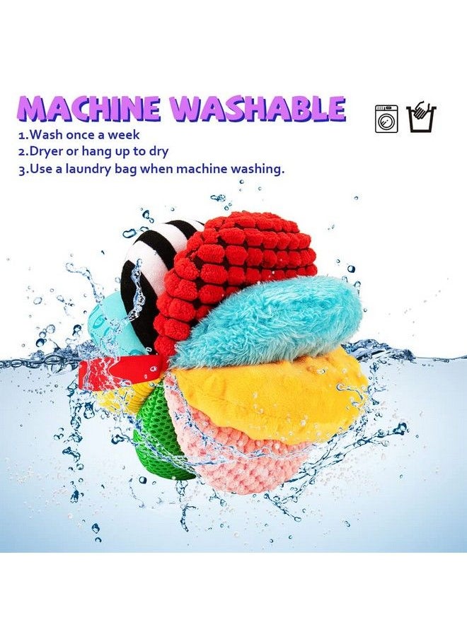teytoy - 8In1 Sensory Balls For Infant Toddlersrainbow Fabric Baby Toy For Sensory Developmentmontessori Toys For Babies 612 Months8 Different Sensory Tactile Textures With Crinkle Rattle Squeakers - Image 1