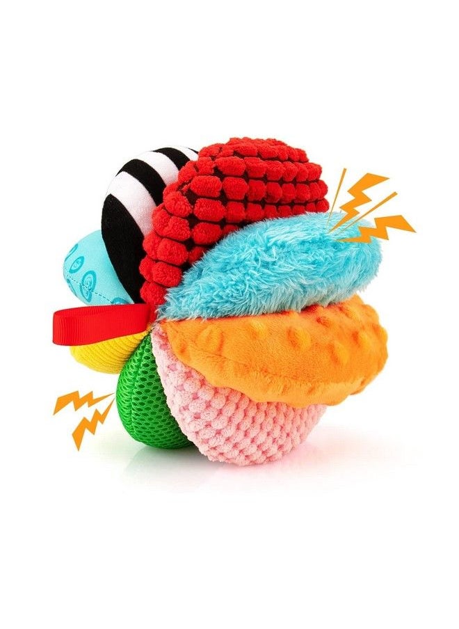 teytoy - 8In1 Sensory Balls For Infant Toddlersrainbow Fabric Baby Toy For Sensory Developmentmontessori Toys For Babies 612 Months8 Different Sensory Tactile Textures With Crinkle Rattle Squeakers - Image 1