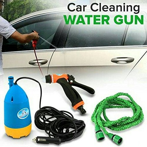 Flipco Plastic Portable High Pressure Automatic car Washer with Water Spray Gun 10 m Special Hose Pipe with Submersible Pumps - Image 3