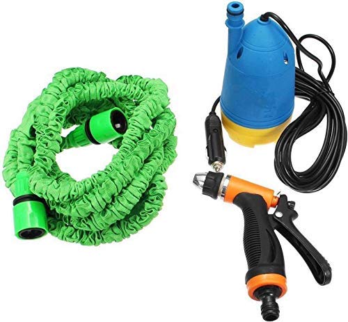 Flipco Plastic Portable High Pressure Automatic car Washer with Water Spray Gun 10 m Special Hose Pipe with Submersible Pumps - Image 1