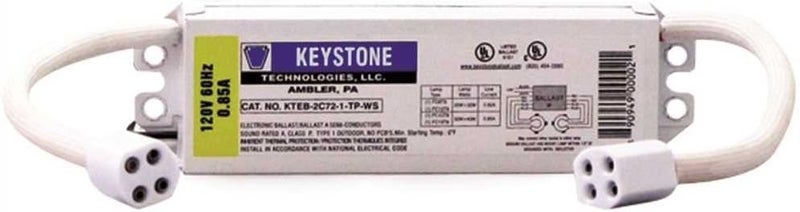 Ballasts 22 & 32 Watt or 32 & 40 Watt circline, 120V, w/sockets, Electronic Model Number KTEB-2C72-1-TP-WS-CP