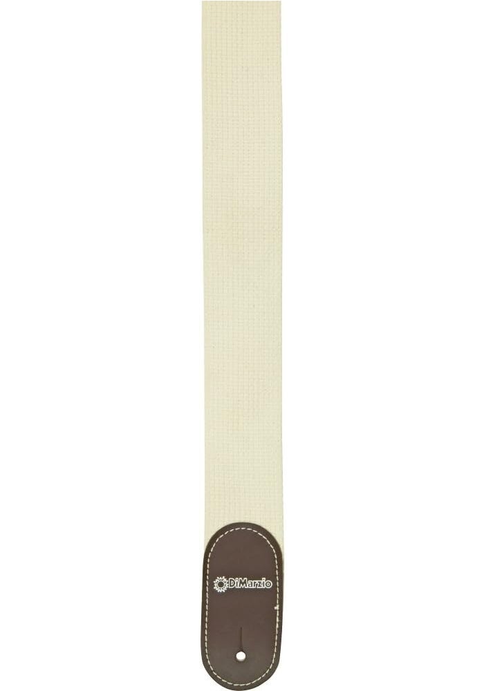DiMarzio DD 3100CN Woven Cotton Guitar Strap with Leather Ends - Beige - Image 5