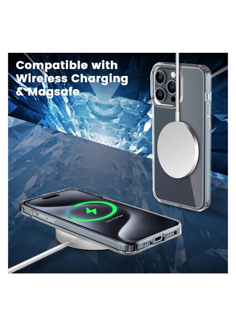 Aookay [5 in 1] For iPhone 16 Pro Max Clear Case with 2 Pack Tempered Glass Screen Protector + 2 Pack Camera Lens Protector, Mil-Grade Drop Protection Phone Case for  iPhone 16 Pro Max - Image 5