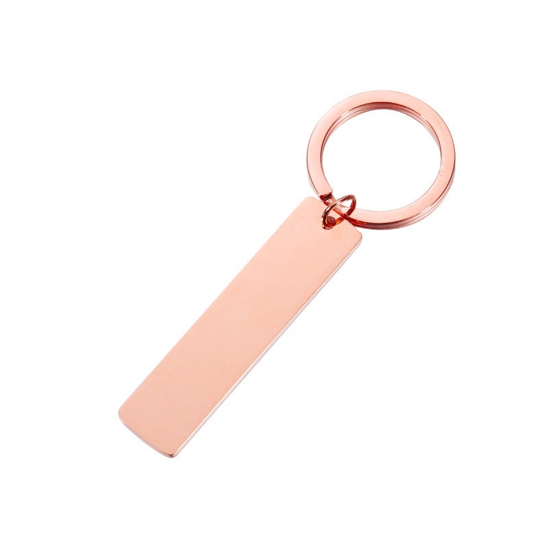 Personalized Long Brand Stainless Steel Keychain Can Be Engraved With Letters And Text Can Be Engraved As A Gift With Both Sides On Both Sides - Image 5