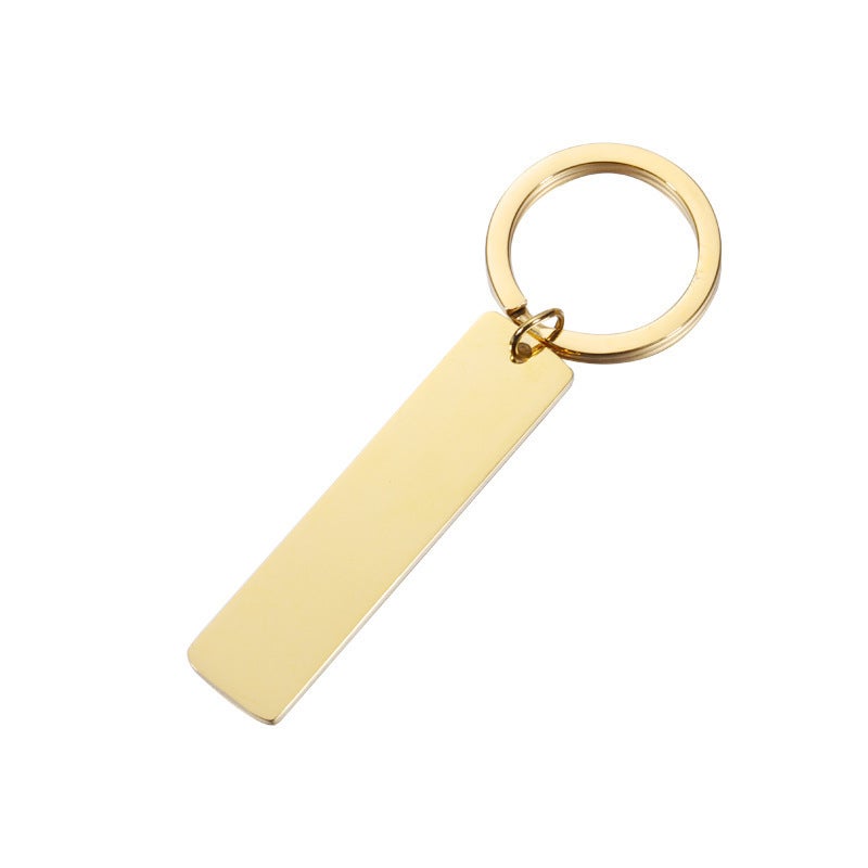 Personalized Long Brand Stainless Steel Keychain Can Be Engraved With Letters And Text Can Be Engraved As A Gift With Both Sides On Both Sides - Image 4