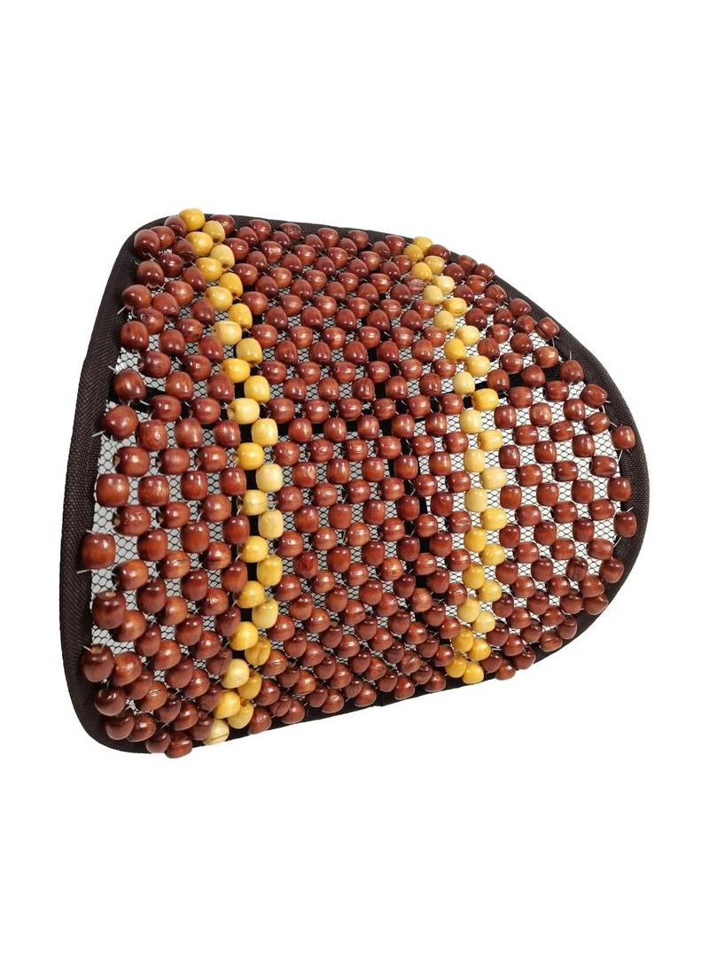 Back Rest Lumbar Support Acupressure Seat Cushion for Car Chair Seat Wooden Bead Cushion 1 Pcs - Image 3