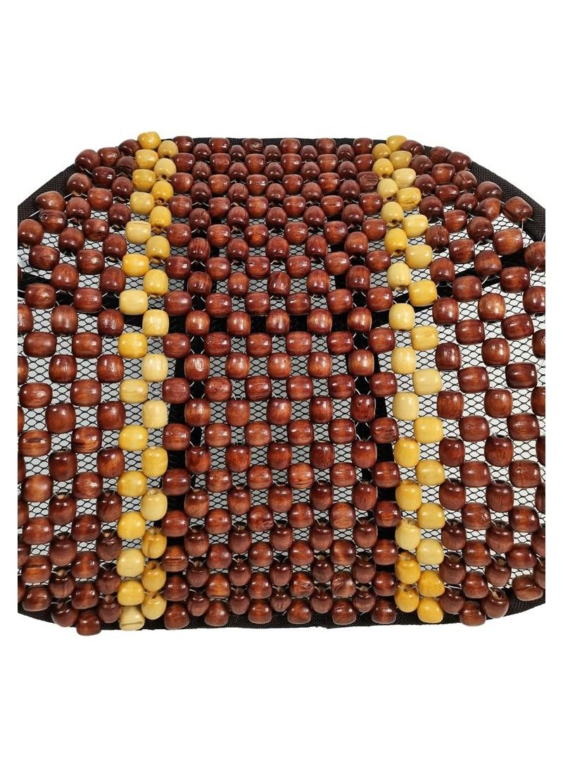 Back Rest Lumbar Support Acupressure Seat Cushion for Car Chair Seat Wooden Bead Cushion 1 Pcs - Image 4