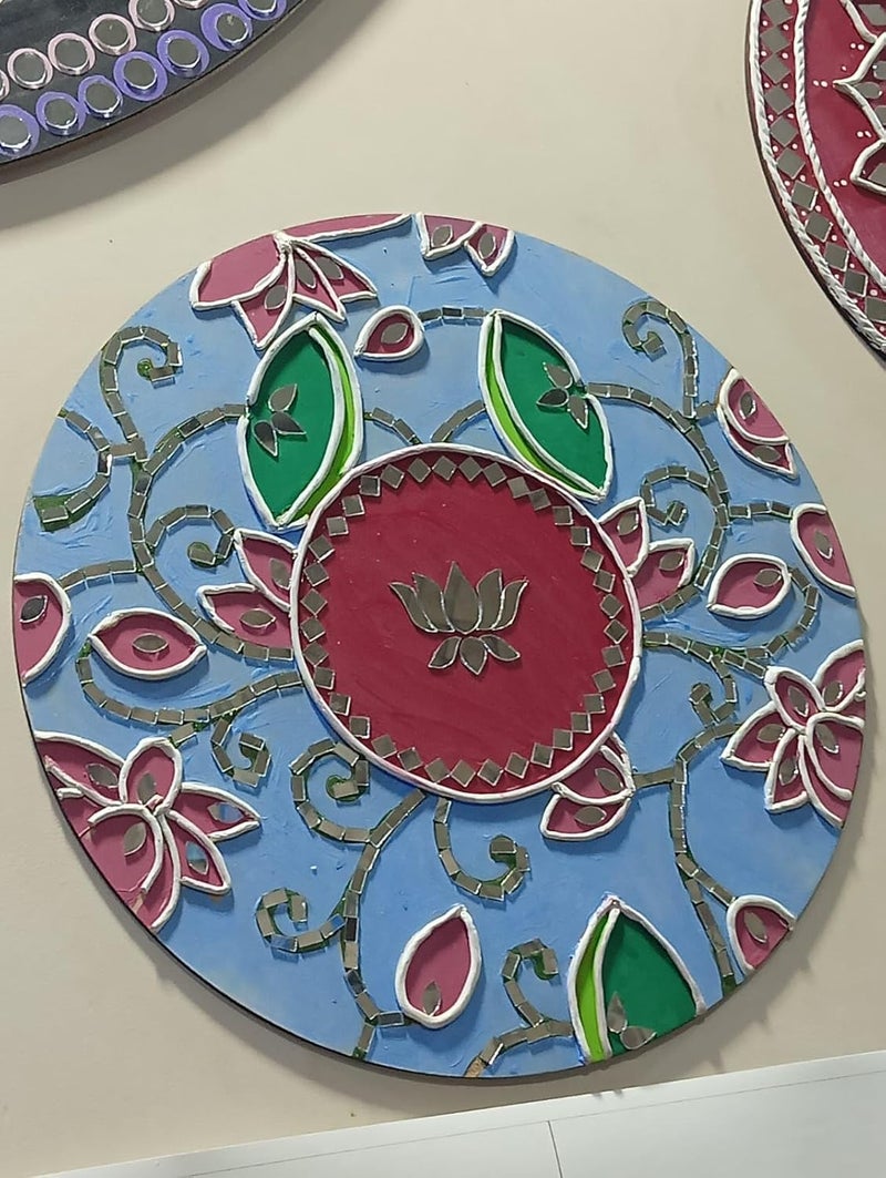 MIRROR GLASS WORLDWIDE MIRROR GLASS WORLDWIDE Lotus Cutout Fancy Shape Silver Mirror 15 2INCH 5PIECE  - Image 3