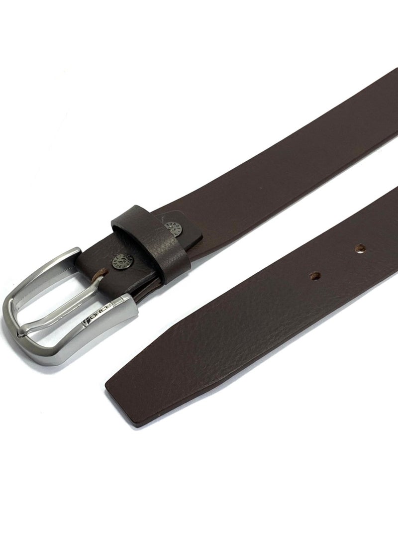 فورس حزام جلد طبيعي للرجال في صندوق الهدايا؛ حزام جان كلاسيكي 40 ملم؛ أحزمة للرجال كاجوال بإبزيم دبوس - Image 2