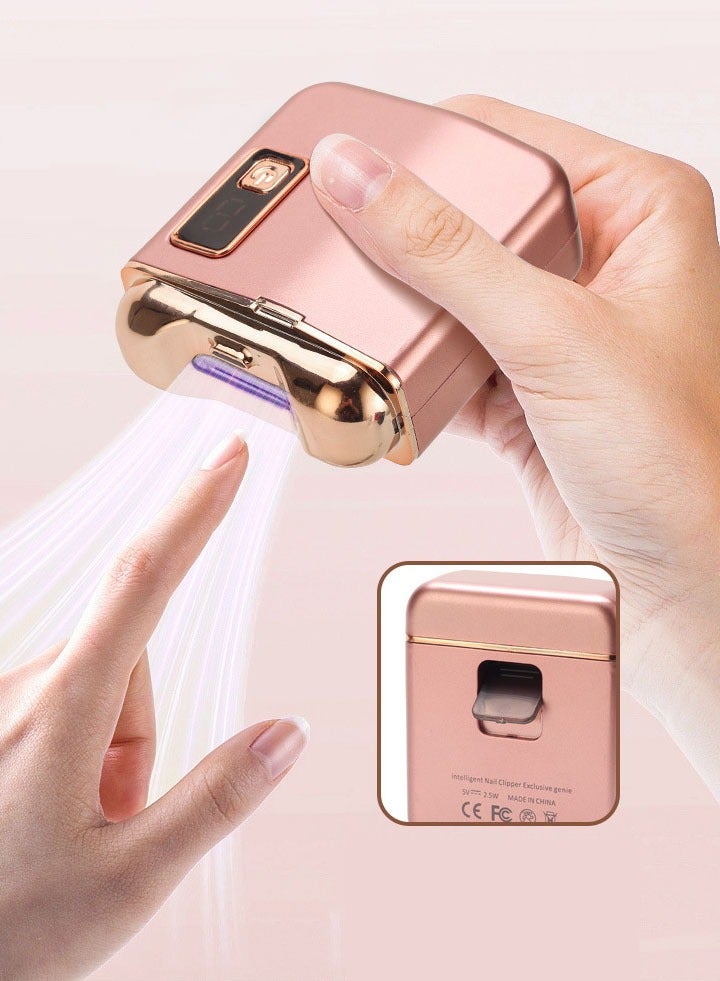 ميون مقص أظافر كهربائي جديد عالي الجودة، مبراة أظافر صامتة قابلة لإعادة الشحن مع مقص أظافر أوتوماتيكي خفيف الوزن (أبيض لؤلؤي) - Image 1