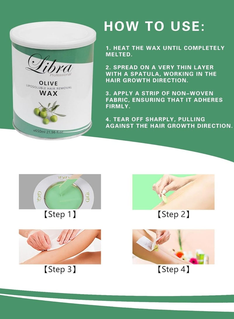 Libra Hair Removal Wax Olive 650ML 2PCS - Image 3