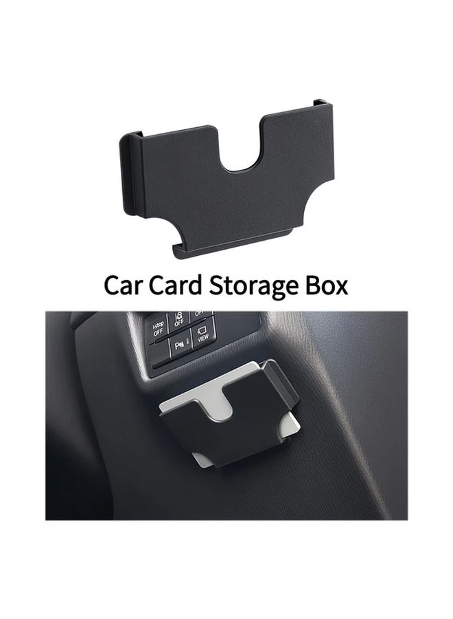 Universal Black Car Sun Visor Card Holder PVC Clip On Dashboard Organizer - Image 3
