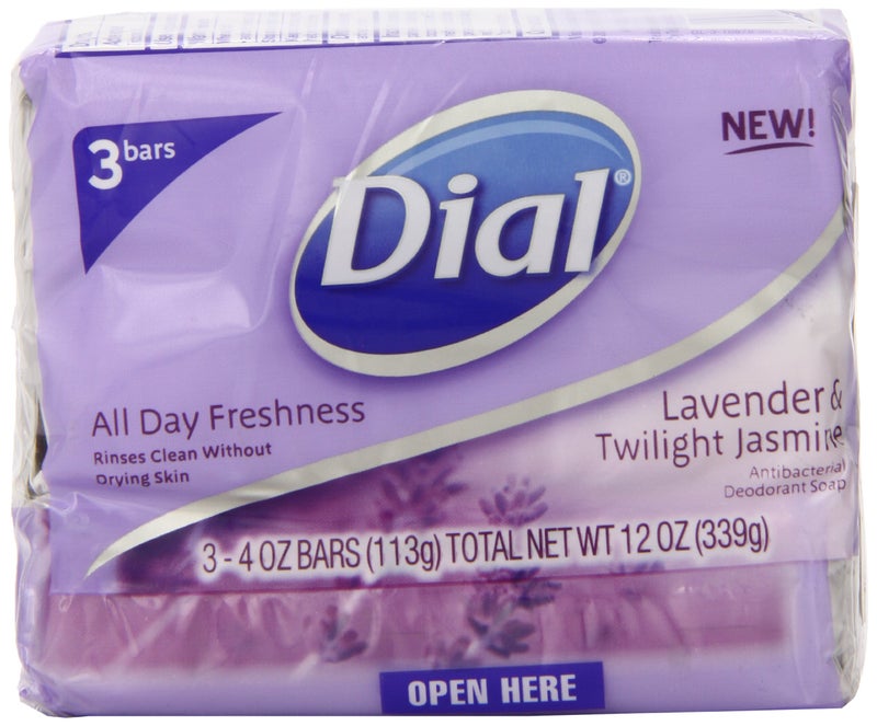 Dial Antibacterial Deodorant Soap Lavender & Twilight Jasmine - 3 CT - Image 1