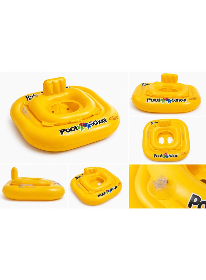 Intex Pool School Kids Swimming Float with Safe Seat and Backrest - Yellow - Image 4