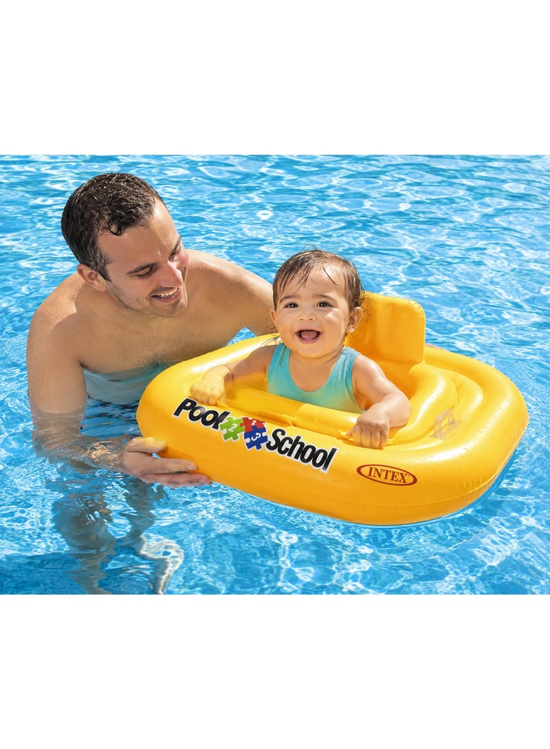 Intex Pool School Kids Swimming Float with Safe Seat and Backrest - Yellow - Image 5