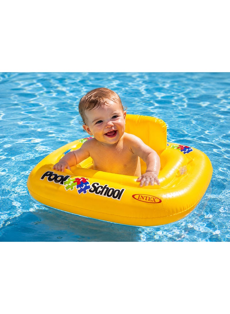 Intex Pool School Kids Swimming Float with Safe Seat and Backrest - Yellow - Image 2