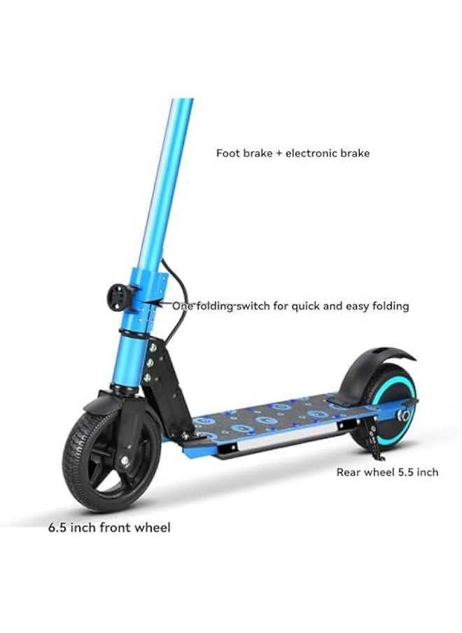 Beauenty - Electric Scooter With Dual Brake System, Portable Foldable Electric Scooter With Display And Light, Lightweight And Easy To Carry, Max 12 Km/H Speed, Max 14 Km Travel Distance (Black) - Image 1