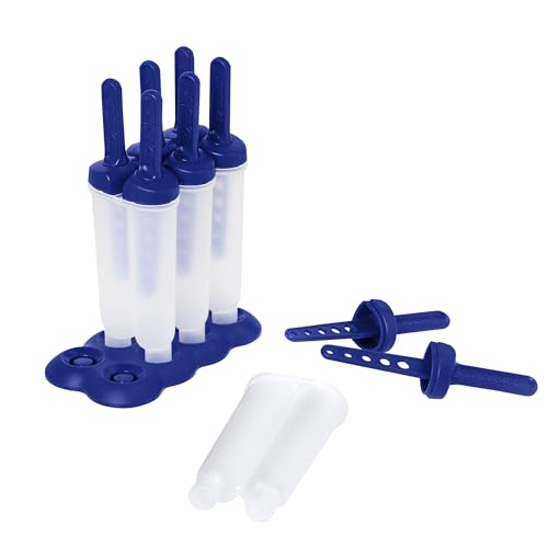 Tovolo Twin Popsicle Mold with Sticks 4 Pack Reusable Ice Pop Molds for Homemade Flavored Popsicles Treats Frozen Snacks, Silicone Popsicle Maker with Stand for the Freezer BPA Free Dishwasher Safe - Image 2