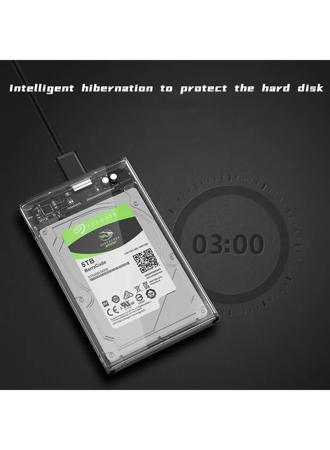 شفاف 2.5 بوصة SATA إلى USB 3.1 علبة أداة مجانية لحالة القرص الصلب الخارجي - Image 4