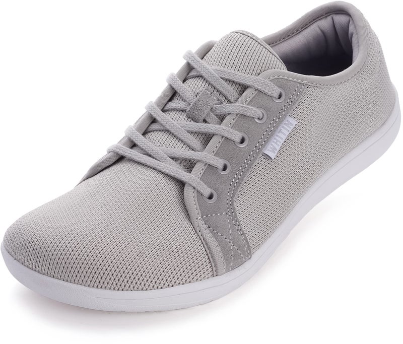 WHITIN Women's Barefoot Shoes Fashion Sneakers Minimalist Wide Width Toe Box Zero Drop Size 8 Flat W81 Athletic Road Running Walking Tennis Grey 39 - Image 1