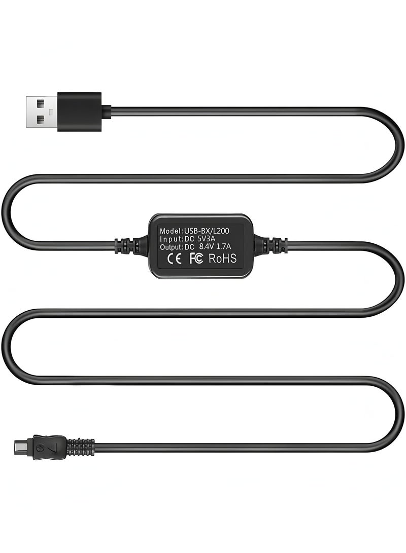 فليفيو شاحن كاميرا سوني هاندي كام سلك طاقة USB، محول طاقة AC-L200 ACL200 لكاميرا الفيديو DCR-SX40 DCR-SX44 DCR-SR45 DCR-SR47 DCR-SX63 DCR-SX65 DCR-SX85 DVD108 DVD610 DCR-SR62 DCR-SR68. - Image 1
