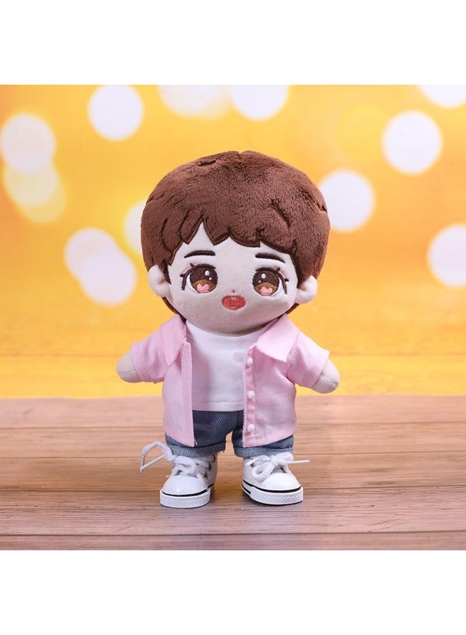 20cm Star Doll Corner Lanchuan Coffee Live Pink Shirt Shirt Cotton Doll Star Same Style Doll-Specifications:20CM-Color:20cm Xiao Zhan Pink Shirt Single Piece - Image 2