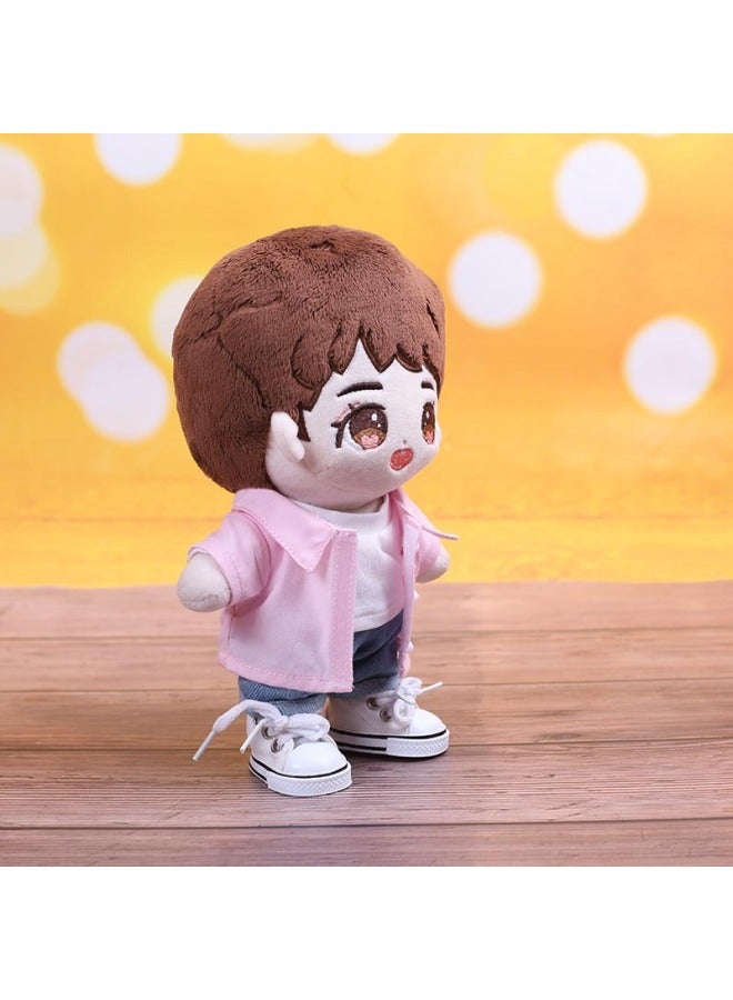 20cm Star Doll Corner Lanchuan Coffee Live Pink Shirt Shirt Cotton Doll Star Same Style Doll-Specifications:20CM-Color:20cm Xiao Zhan Pink Shirt Single Piece - Image 1