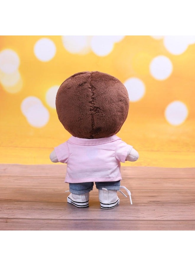 20cm Star Doll Corner Lanchuan Coffee Live Pink Shirt Shirt Cotton Doll Star Same Style Doll-Specifications:20CM-Color:20cm Xiao Zhan Pink Shirt Single Piece - Image 4