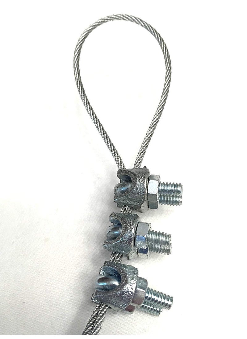 DIY Crafts Diy Crafts India 152 Handy Hardware Wire Rope Clamp 116 Zinc Plated Multicolor 6 Piece  - Image 4