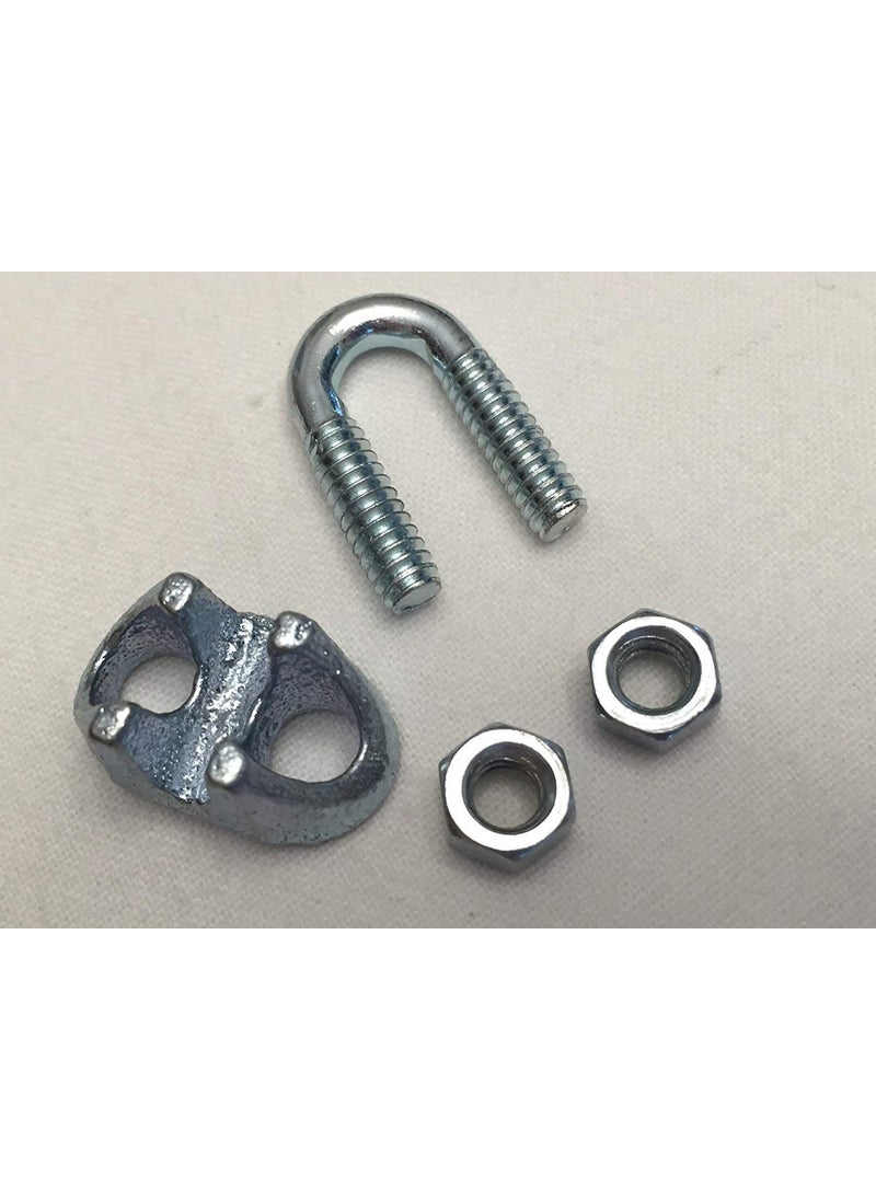 DIY Crafts Diy Crafts India 152 Handy Hardware Wire Rope Clamp 116 Zinc Plated Multicolor 6 Piece  - Image 3