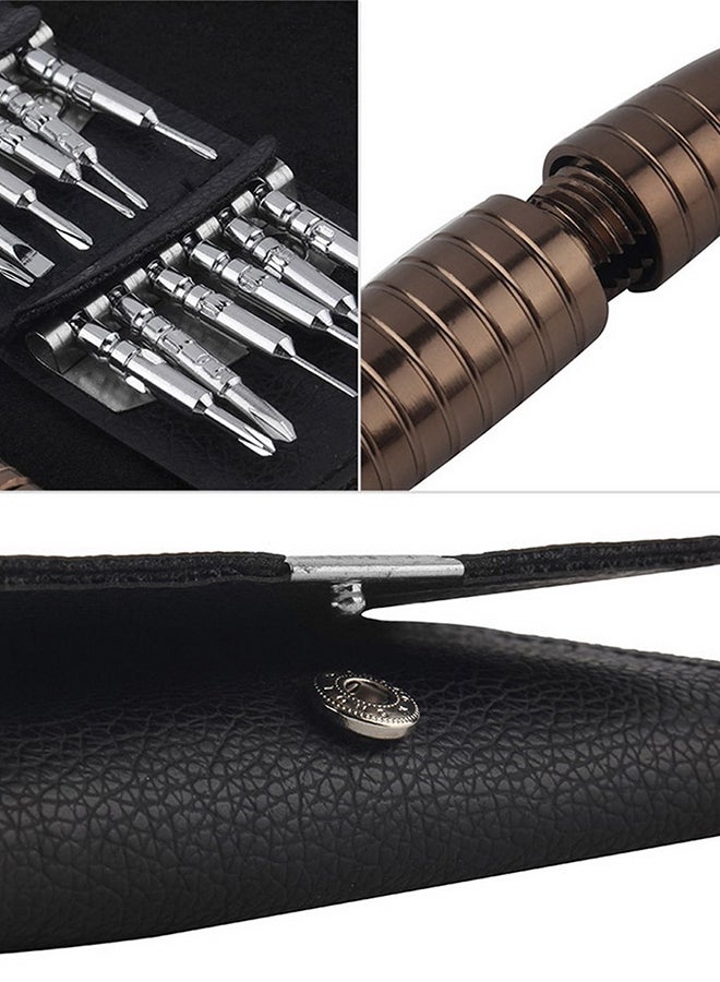 25-In-1 Screwdriver Set For Cellphone Repair Black/Silver - Image 3