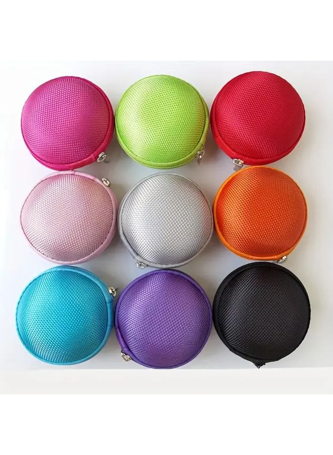 Black Small EVA Earphone Cable Organizer Pouch with Multiple Compartments Travel Storage Case - Image 4