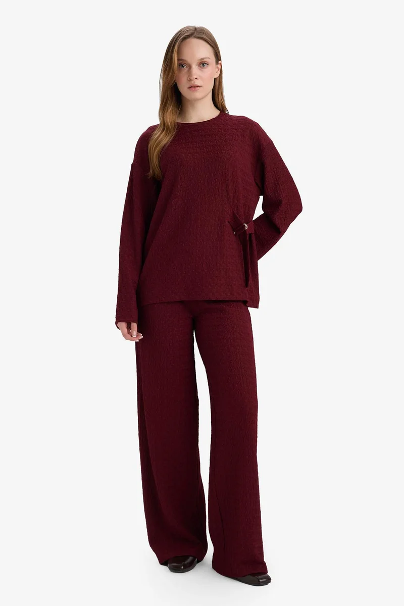DeFacto Straight Fit Crepe Trousers