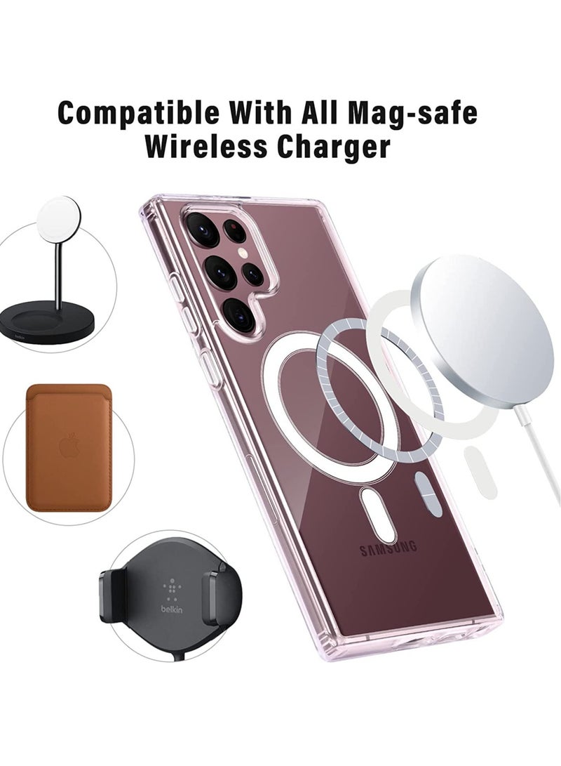 ELTRAZONE Clear Case for Samsung Galaxy S22 Ultra, Compatible with Mag-Safe Charging, Ultra Slim & Full Protective Shockproof Case Cover (Galaxy S22 Ultra, Clear) - Image 2