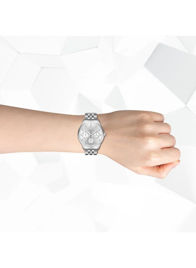 Slazenger Women's Multi Function Display Watch With Silver Metal Strap - SL.9.2404.4.01