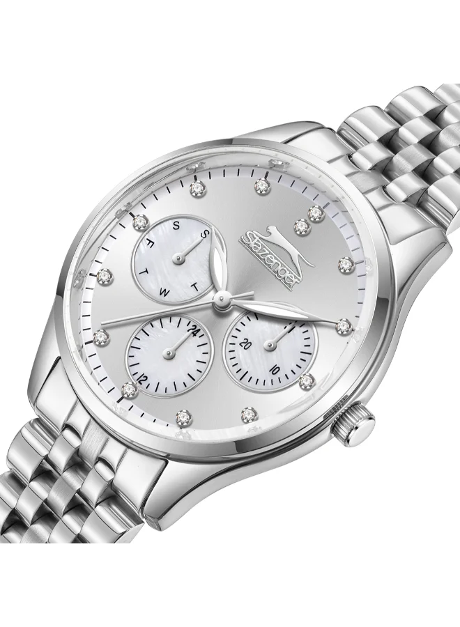 Slazenger Women's Multi Function Display Watch With Silver Metal Strap - SL.9.2404.4.01