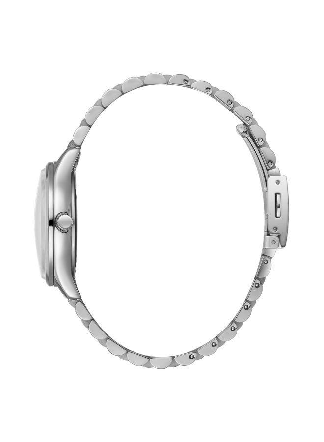 سلازنجر ساعة نسائية متعددة الوظائف بشاشة وحزام معدني فضي - Image 3