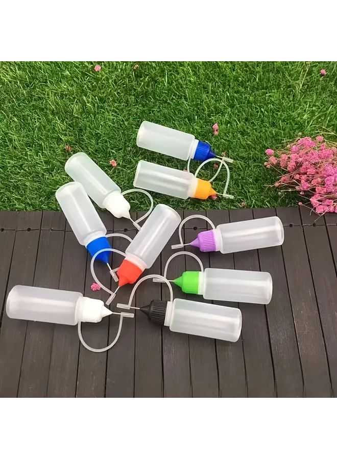 9pcs 0.34oz Needle Tip Glue Bottles with 2 Mini Funnels for DIY Craft Painting - Image 3