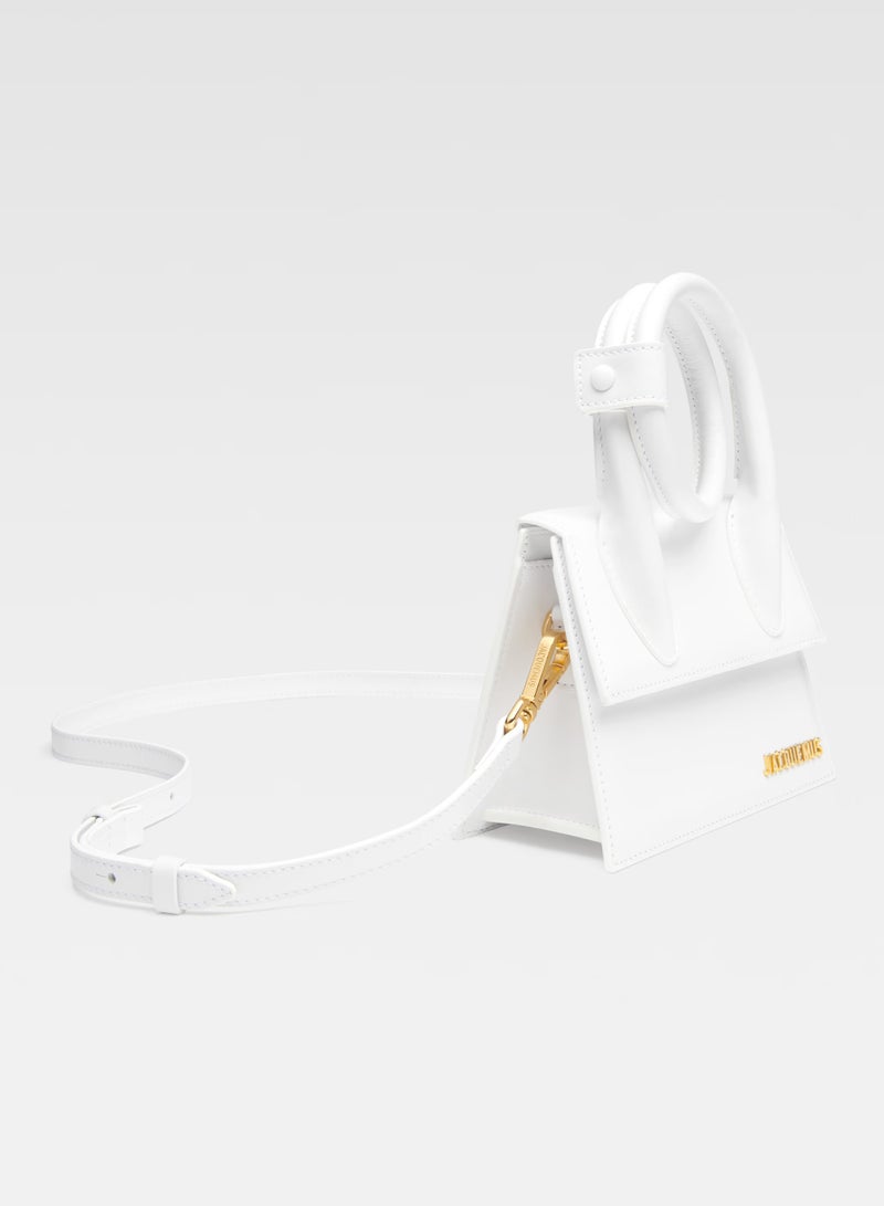 JACQUEMUS The knot Chiquito Coiled Leather Handbag With Detachable Shoulder Strap, Women's Cross-Body Bag, Women's Hand Bag, Women's Shoulder Bag, Women's Tote Bag, Women's Travel Bag, White-18cm - Image 2