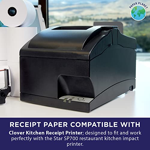 PaperPlanet 1-Ply White Bond Paper for Clover Kitchen Printer by Paper Planet | 20 Rolls: Includes 1 Ribbon | Star SP700 - Image 3