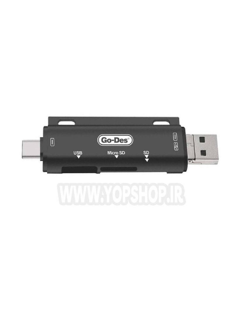 GO-DES - 3 in 1 OTG Memory Card and Flash Reader - (Go-Des GD-DK108) - Image 1