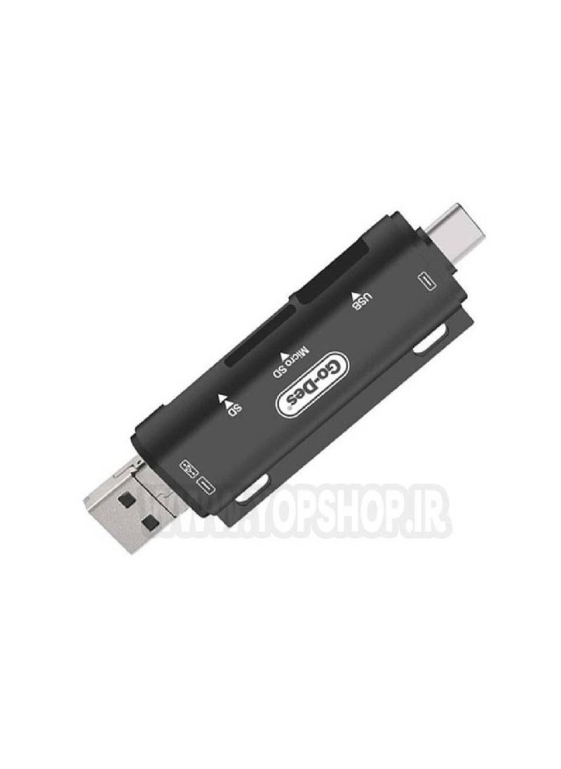 GO-DES - 3 in 1 OTG Memory Card and Flash Reader - (Go-Des GD-DK108) - Image 1