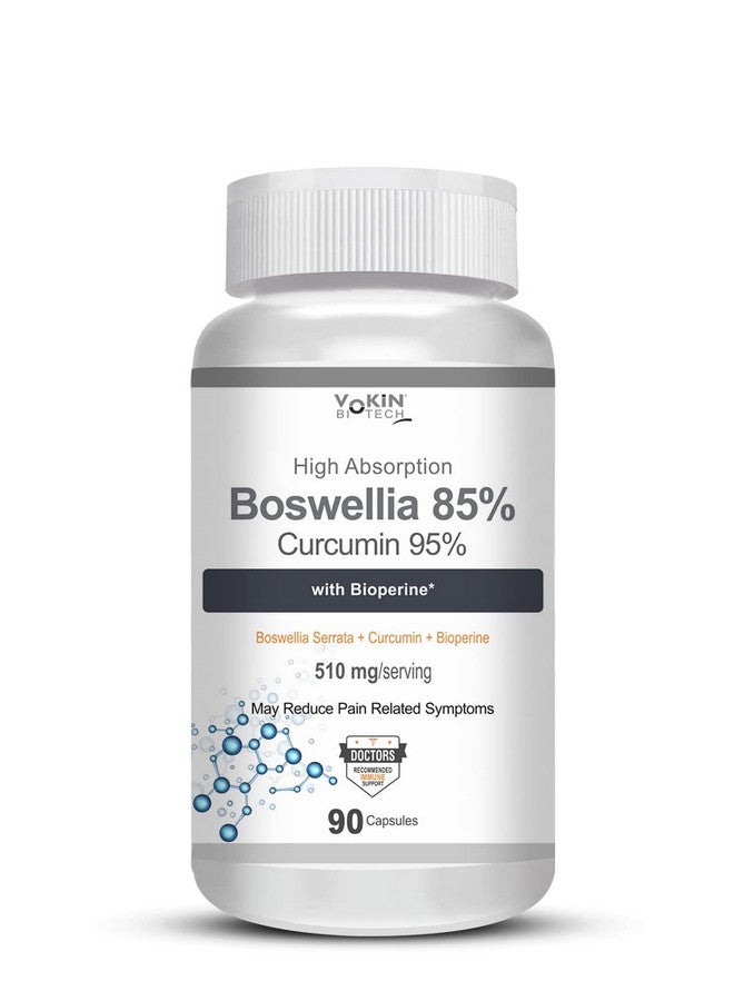 Vokin Biotech فوكين بيوتيك بوسويليا سيراتا وكركمين مع بيوبيرين - 90 كبسولة (عبوة من 1) - Image 1