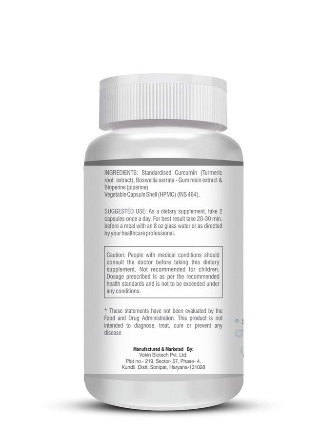Vokin Biotech فوكين بيوتيك بوسويليا سيراتا وكركمين مع بيوبيرين - 90 كبسولة (عبوة من 1) - Image 2
