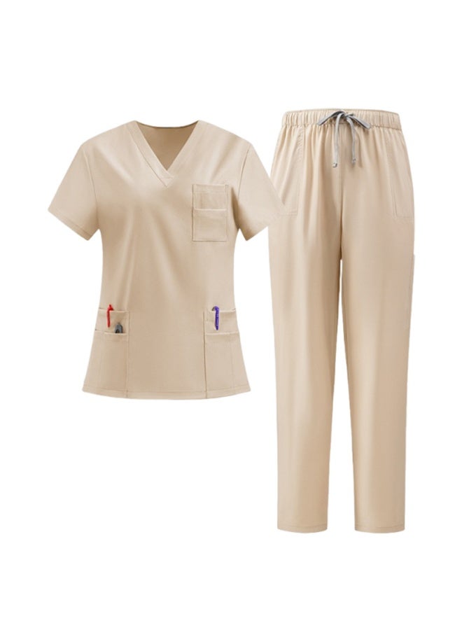 NIBEMINENT Classic  Nurse Scrubs Set Nurse Accessories Medical Uniform Surgical Dental Clinical Top Pants Lab Workwear Clothes - Image 1