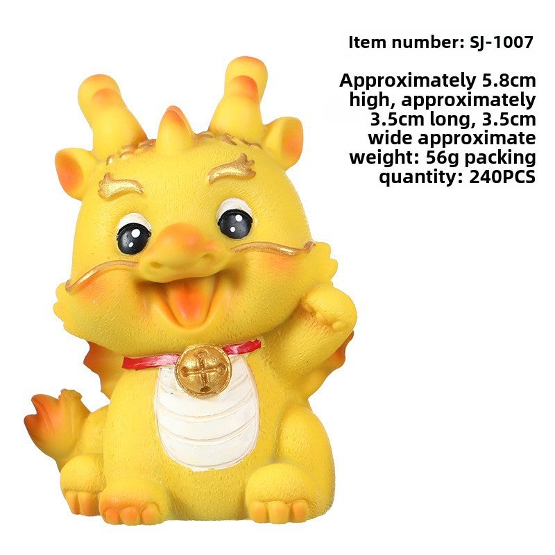 Resin Dragon Figurine Chinese Zodiac Home Decor 1007-Xiaolong ornaments A