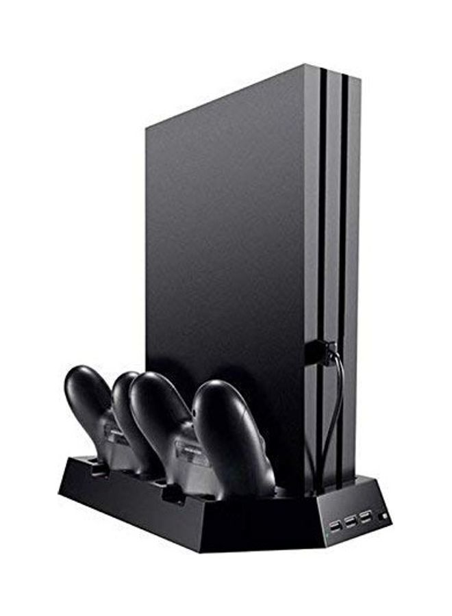 Dual Controller Charger With Cooling Fan USB Hub Vertical Stand - wireless - Image 1